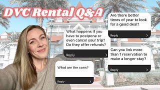 DVC Rental Q&A | Renting Disney Vacation Club Points 2023