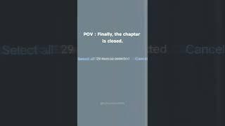 POV: Finally, the chapter is closed. #aesthetic #sadlove #broken #love #breakupstatus #sadlovestatus