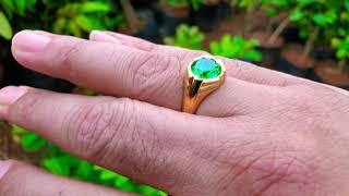 Green stone Gold Ring | 7.5 grams gold