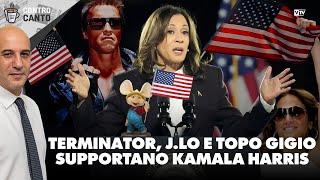 Terminator, J.Lo e Topo Gigio supportano Kamala Harris -Controcanto- Rassegna stampa 31 ottobre 2024