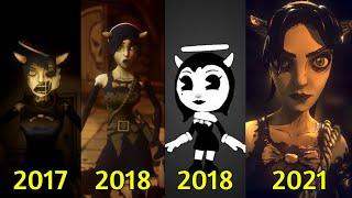 Evolution of Alice/Allison Angel in Bendy Games (2017~2021)