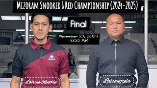 Mizoram State 6 Red Snooker Championship 2024 - 2025 Final - Lalrina Renthlei vs Lalsangzela