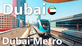 Dubai Metro Tour Ride Around The City in a Golden Wagon 4K