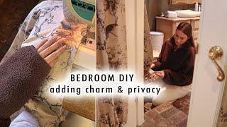 Bedroom DIY *adding charm & privacy to our bedroom*