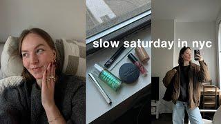 slow saturday living alone in nyc | grwm, life chit chats & dinner date