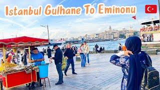 Turkey Istanbul Gulhane To Eminonu | Walking Tour 2024 | rainy Day | Travel | Parivish World