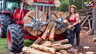 30 Mind-Blowing Firewood Processing Machines in Action! | Homemade Modern Chainsaw Machines #32