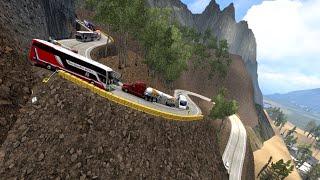 the most dangerous road in world | dangerous journey over steep hills and deadly ravines |euro truck