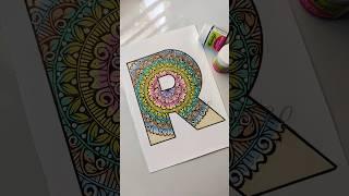 Alphabet R mandala art ִֶָ𓂃 ࣪˖ ִִֶֶָ་༘࿐ #art #alphabet #mandala #pastel #colors #drawing #tutorial