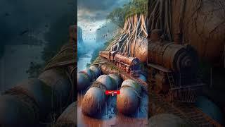 Travel Exploring: Abandoned Train #part21 - #trending Mysterious Jungle #shorts