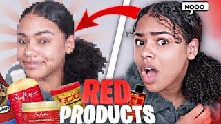 ATTEMPTING To SLICK My Hair With Red Products! ||Draco Dez