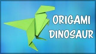 How to make an Origami Dinosaur - Easy fold by fold paper instructions!