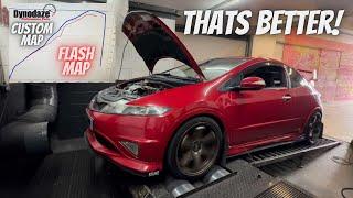 Honda Civic Fn2 Typer Saved from a Flash Map with Custom Ecutek Tuning