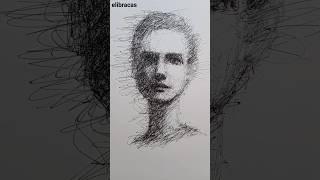 Fast and Easy Scribble Drawing #portrait #drawing #scribbles #sketch #fastsketch #shorts