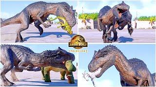 JW Dominion Allosaurus All Perfect Animations & Interactions  Jurassic World Evolution 2