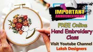 நீங்கள் கேட்ட இலவச எம்பிராய்டரி வகுப்பு / FREE Hand Embroidery class/ online free Embroidery class