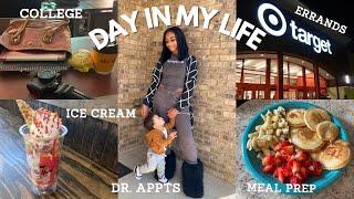 TEEN MOM VLOG; Kai's 1 Year Checkup Appt, College Student, Meal prep, Errands + more |DITL VLOG|