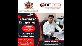 NEDCO WEBINAR: BECOMING AN ENTREPENEUR