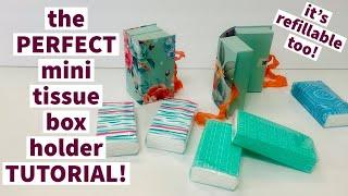 how to make EASY MINI TISSUE BOX HOLDERS! this one holds two packs …WOW!!