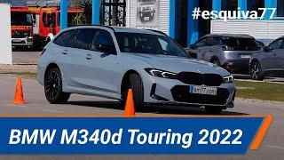 BMW M340d Touring 2023 - Maniobra de esquiva (moose test) y eslalon | km77.com