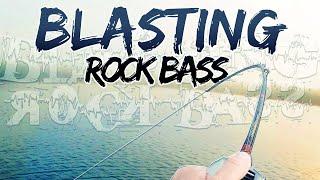 Blasting Rock Bass on a 7 Foot Heavy Fishing in Wisconsin #short