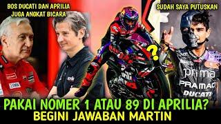 respon berkelas martin soal pakai nomer motor 1 di aprilia • daved tardozi dan masimo rivola bicara