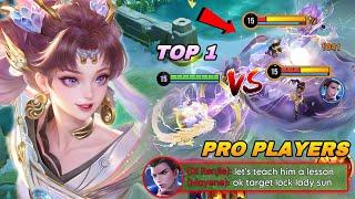 TOP 1 LADY SUN VS PRO PLAYERS MET IN RANK GAME WHO WILL WIN? | HIGH ELO GAMEPLAY! | HONOR OF KINGS