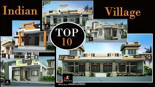 Top 10 Indian Single Floor Village Styles House Front Elevation Designs | DK 3D Home Design