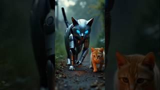 "Robot Cat vs Real Kitten Epic AI Adventure | Mind-Blowing CGI Animation!"