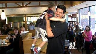 Tedy Bruschi Pays Surprise Visit To Young Fan