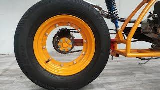 Build An Amazing Motorbike 200cc From Damaged Car Wheels