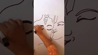 | How to draw Shiv Parvati | ‍️‍‍ Simple Drawing ️ #shiv #parvati #drawing #shorts