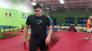 table tennis @ top spin toronto club. featuring: Oliver Bhugon (blue shirt) VS Parsa (black shirt)