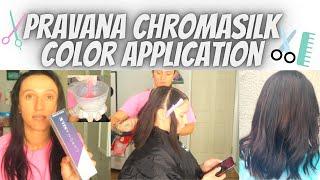 PRAVANA CHROMASILK COLOR APPLICATION HOW TO GET BEAUTIFUL BRUNETTE  COLOR EVERYTIME COLOR TUTORIAL