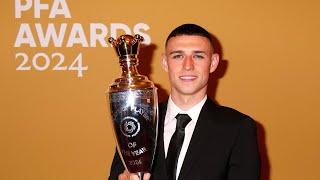 The moment Phil Foden won PFA Players' Player of the Year 