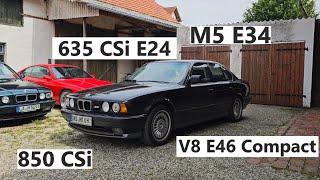 BMW M5 E34 gerettet, 850 CSi Kolbenfresser, Motorhaube E46 Compact V8 fast fertig, schöner 635 CSi