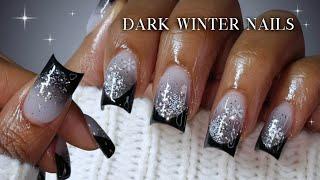 Glitter Ombre Polygel Nails️ Polygel nails for beginners  short french tip polygel nails | ASMR