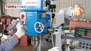 Drilling and milling machine operation video China TSINFA ZX6350C