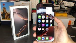 Apple iPhone 16 Pro Max Unboxing + First Boot Up (Desert Titanium)