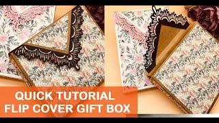 Quick Tutorial for Flip Cover Gift Box -#alinacraft #alinacutle