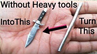 Turning a Aluminium Rod into a Beautiful Knife without using Heavy Tools