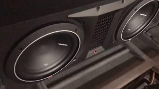 Rockford Fosgate P1 Subwoofers powered by Audio Control ACM-1.300