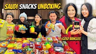 Saudia Ke Snacks Ki Unboxing|Mama Ko Gold Ke Bangles Ka Surprise Gift Diya|Sistrology