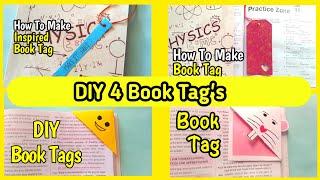 4 Book Tags | DIY Book tags | Bookmarks | How to make book tags | Mafic Of Crafts | Paper craft |