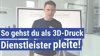 Warum du als 3D-Druck Dienstleister eine Strategie brauchst, um nicht Pleite zu gehen