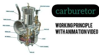 how a carburetor works? Animation video