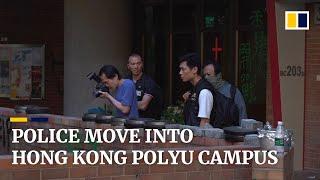 Police enter Hong Kong Polytechnic University campus to gather evidence, clear protesters