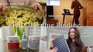 PhD Morning Routine | Daily goals template breakdown | Not worrying about the "aesthetic"