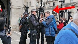 "No WAY"! The Police immediately intervened when they saw the two men arguing in Horse Guard!