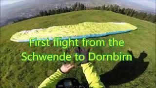 First flight from the Schwende to City Dornbirn